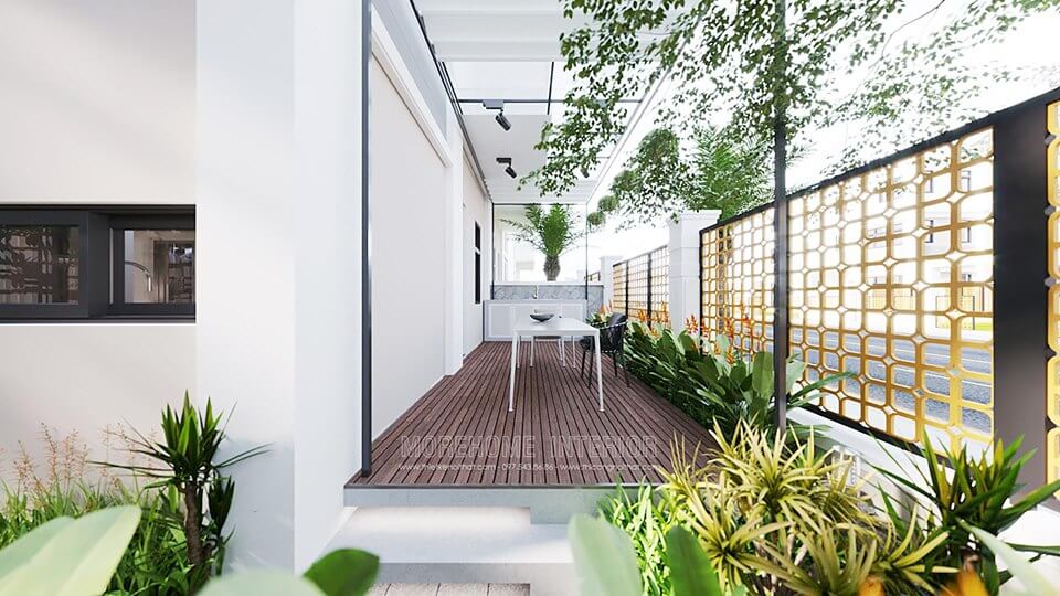 Thiết kế kiến trúc ngoại thất đẹp cho khuôn viên bên ngoài biệt thự thiết kế biệt thự đơn lập