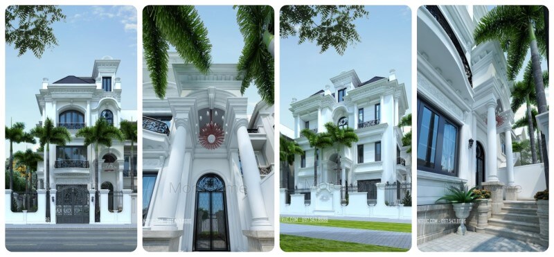 Thiết kế kiến trúc biệt thự tân cổ điển cao cấp ở hà nội Thiết kế kiến trúc nhà phố, biệt thự