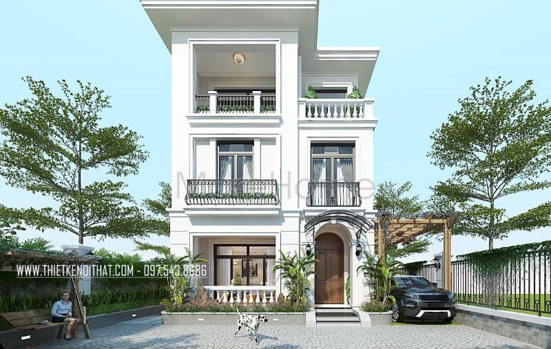 Thiết kế kiến trúc đẹp cho nhà biệt thự đơn lập tại Vinhomes Greenbay Hà Nội Thiết kế kiến trúc nhà phố, biệt thự