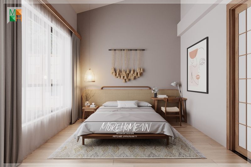 Tạo ra một không gian phòng ngủ đẹp mắt với bàn làm việc theo phong cách vintage nhẹ nhàng, kết hợp giữa nét cổ điển và hiện đại.